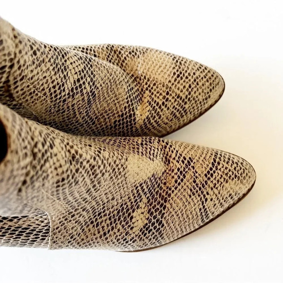 Beast Fashion LA Reptile Print Ankle Boot Women’s Size 5.5 Bootie Western Look - Picture 6 of 11